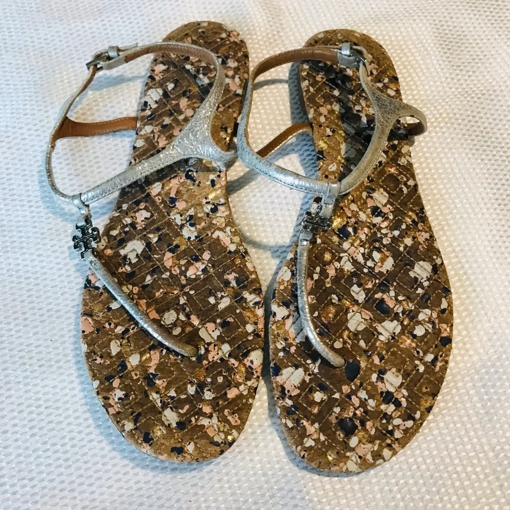 Tory Burch Stylish‎ Silver Sandals for Women